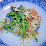 郷土料理？山菜（ミズの実）のおひたし